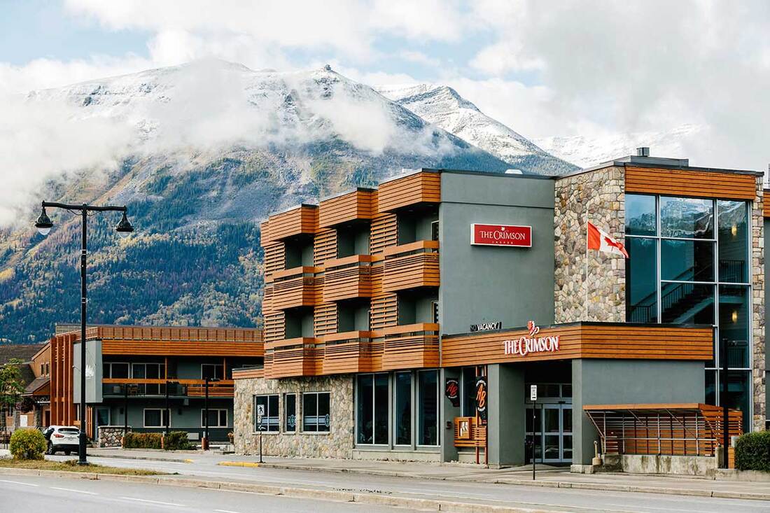 the crimson exterior building in Jasper